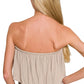 Zenana Woven Crinkle Strapless Maxi Dress - Farnelli