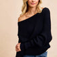 BiBi Waffle Knit Off Shoulder Top - Farnelli