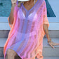 Openwork Contrast V-Neck Cover-Up - Farnelli