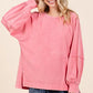 Mittoshop Mineral Wash Raglan Long Sleeve Oversized Top - Farnelli