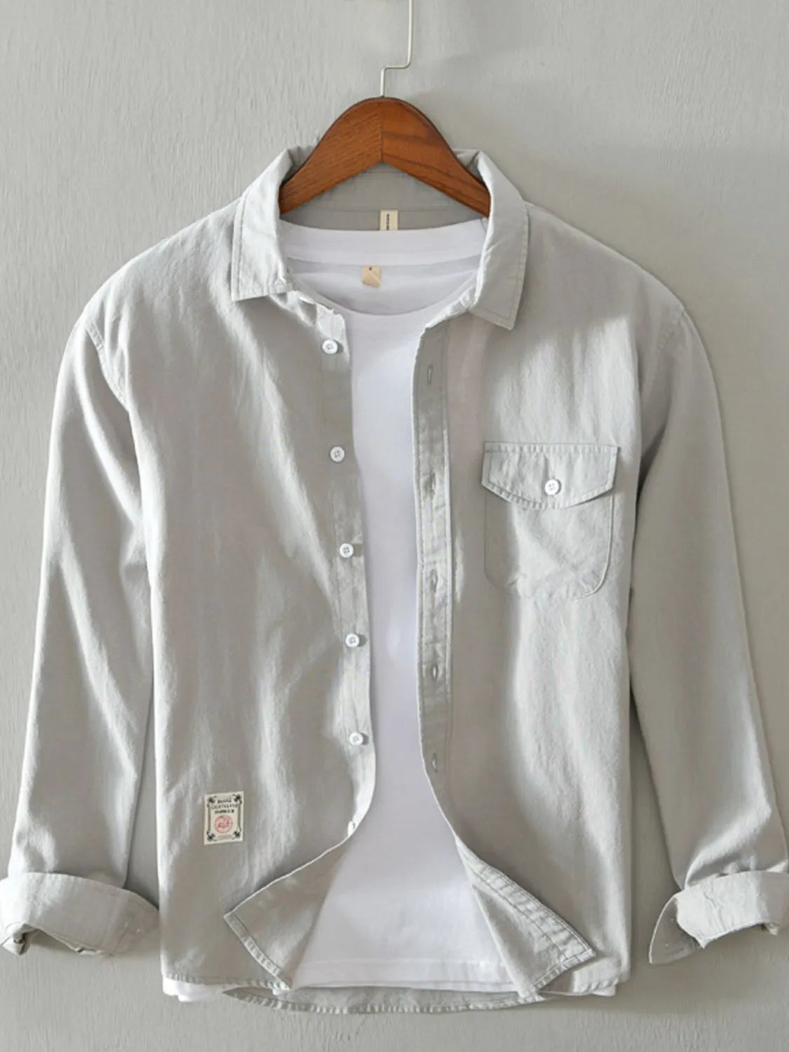 Men's Plus Size Button Up Long Sleeve Shirt - Farnelli