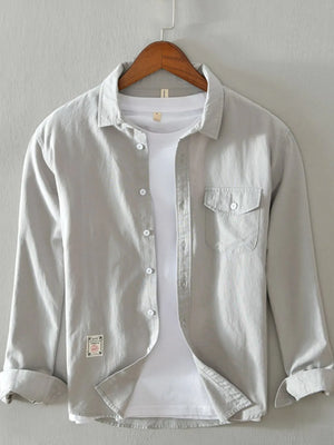 Men's Plus Size Button Up Long Sleeve Shirt - Farnelli