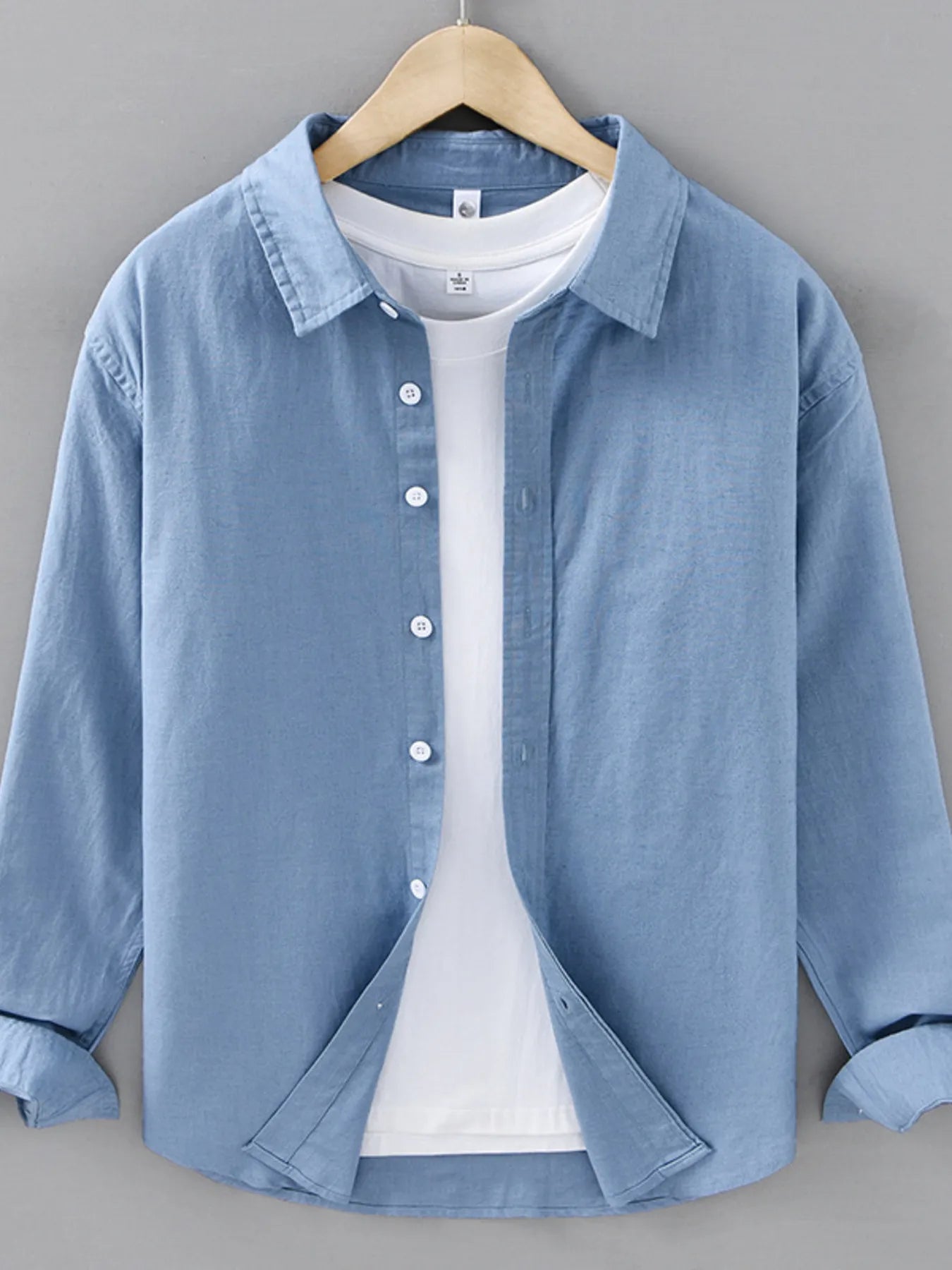 Men's Plus Size Button Up Long Sleeve Shirt - Farnelli
