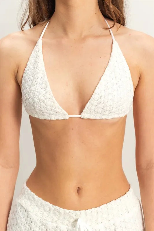 HYFVE Crochet Bra and Drawstring Pants Set - Farnelli
