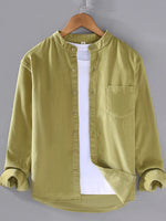 Men's Plus Size Button Up Long Sleeve Shirt - Farnelli