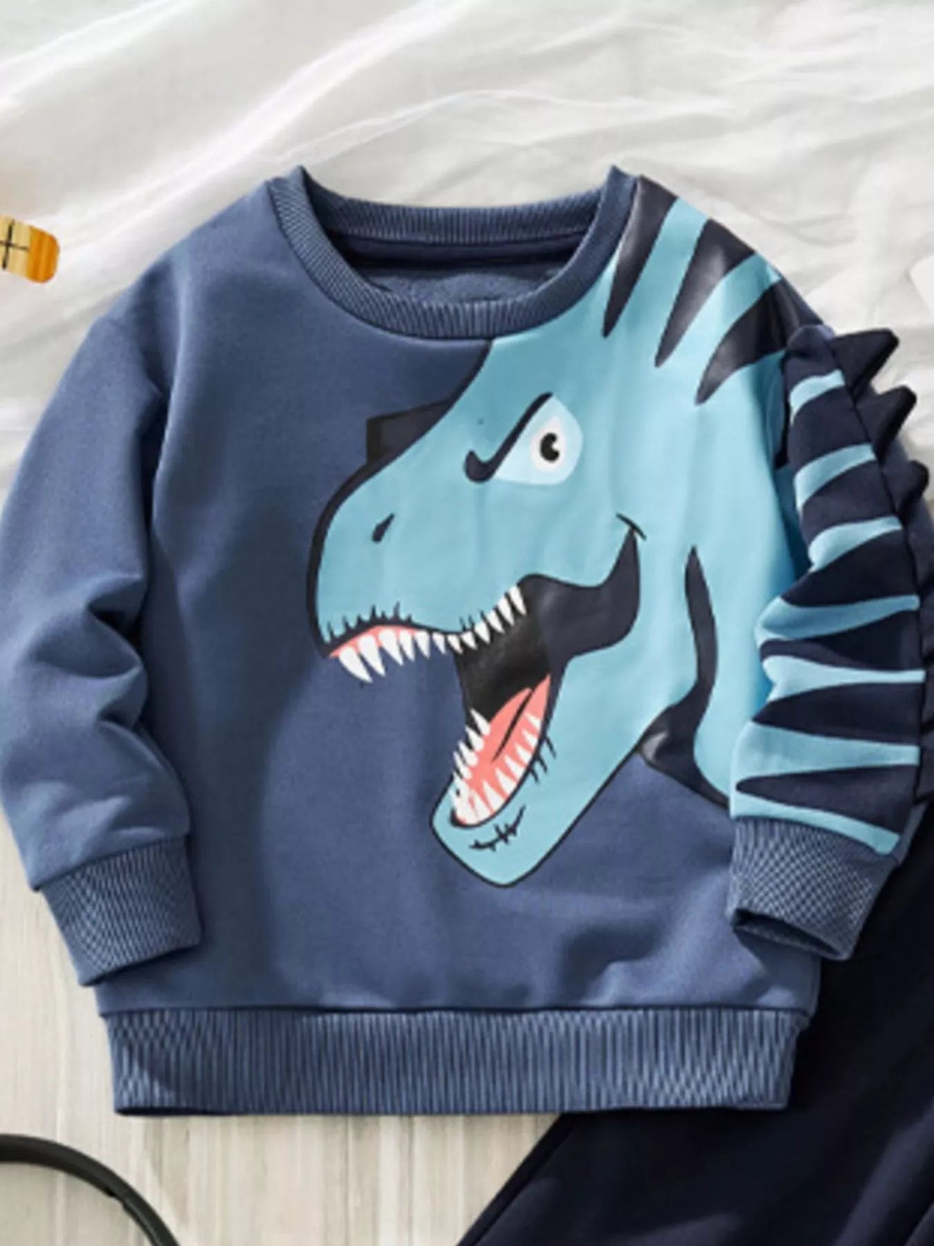 Children's Dinosaur Print Long Sleeve Sweatshirt & Pants Set - Farnelli