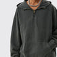 Men's Washed Quarter-Zip Hoodie with Kangaroo Pocket - Farnelli