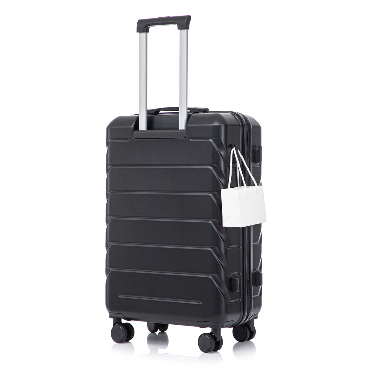 HouseOfZazla 3-piece spinner wheel luggage set with combination locks layered in different sizes