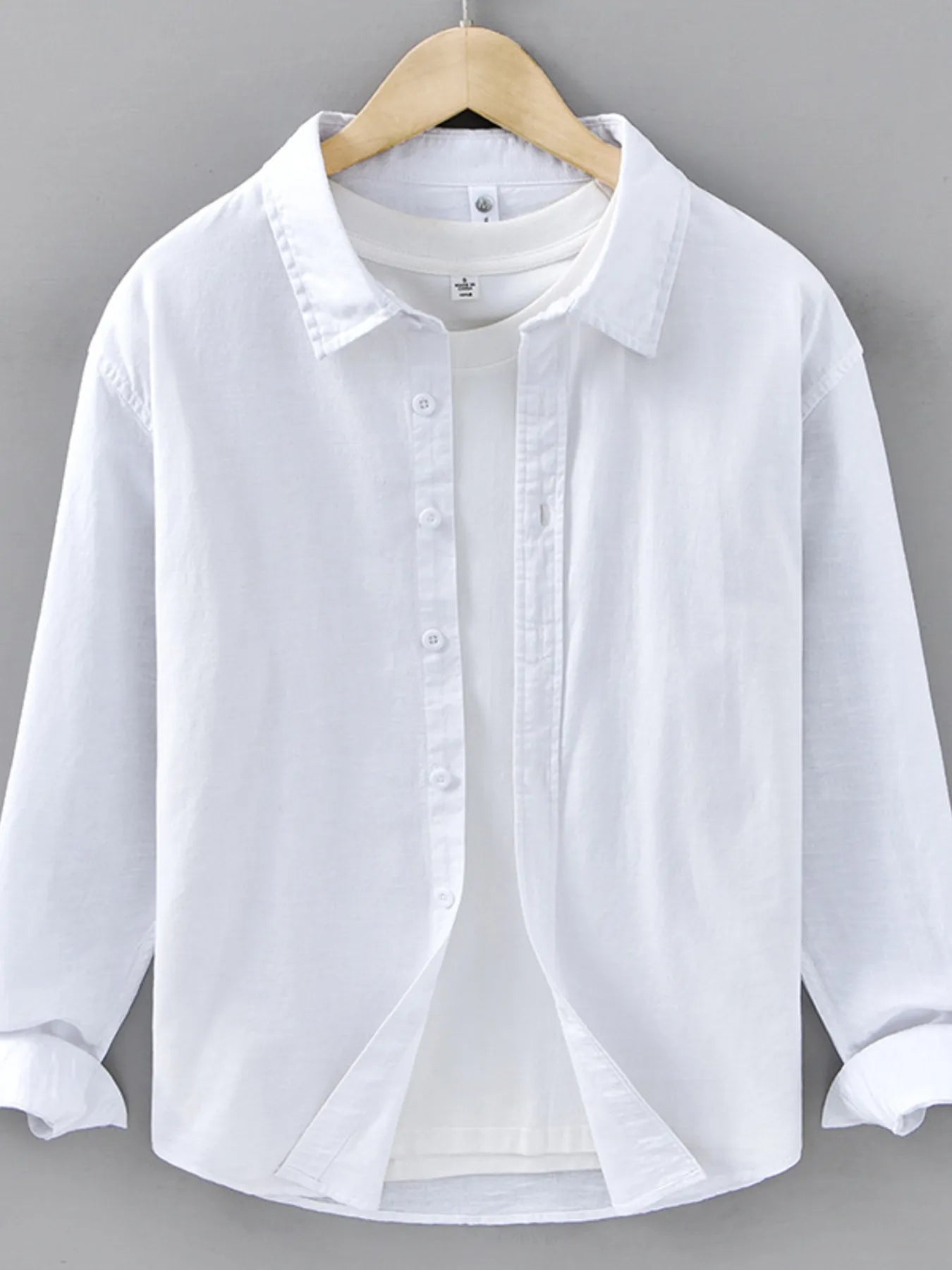 Men's Plus Size Button Up Long Sleeve Shirt - Farnelli
