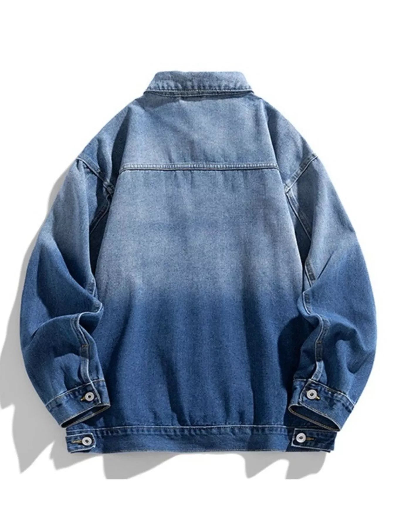 Men's Washed Button Up Denim Jacket - Farnelli