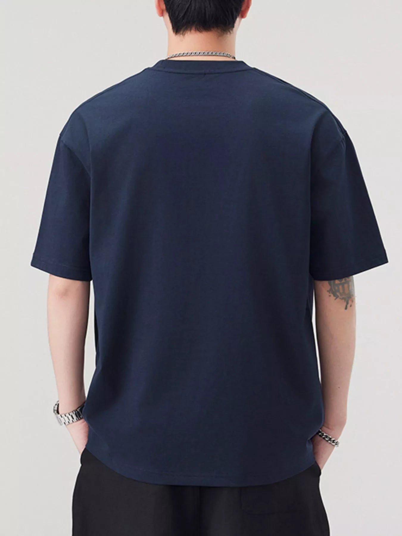 Men's Plus Size Round Neck Short Sleeve T-Shirt - Farnelli