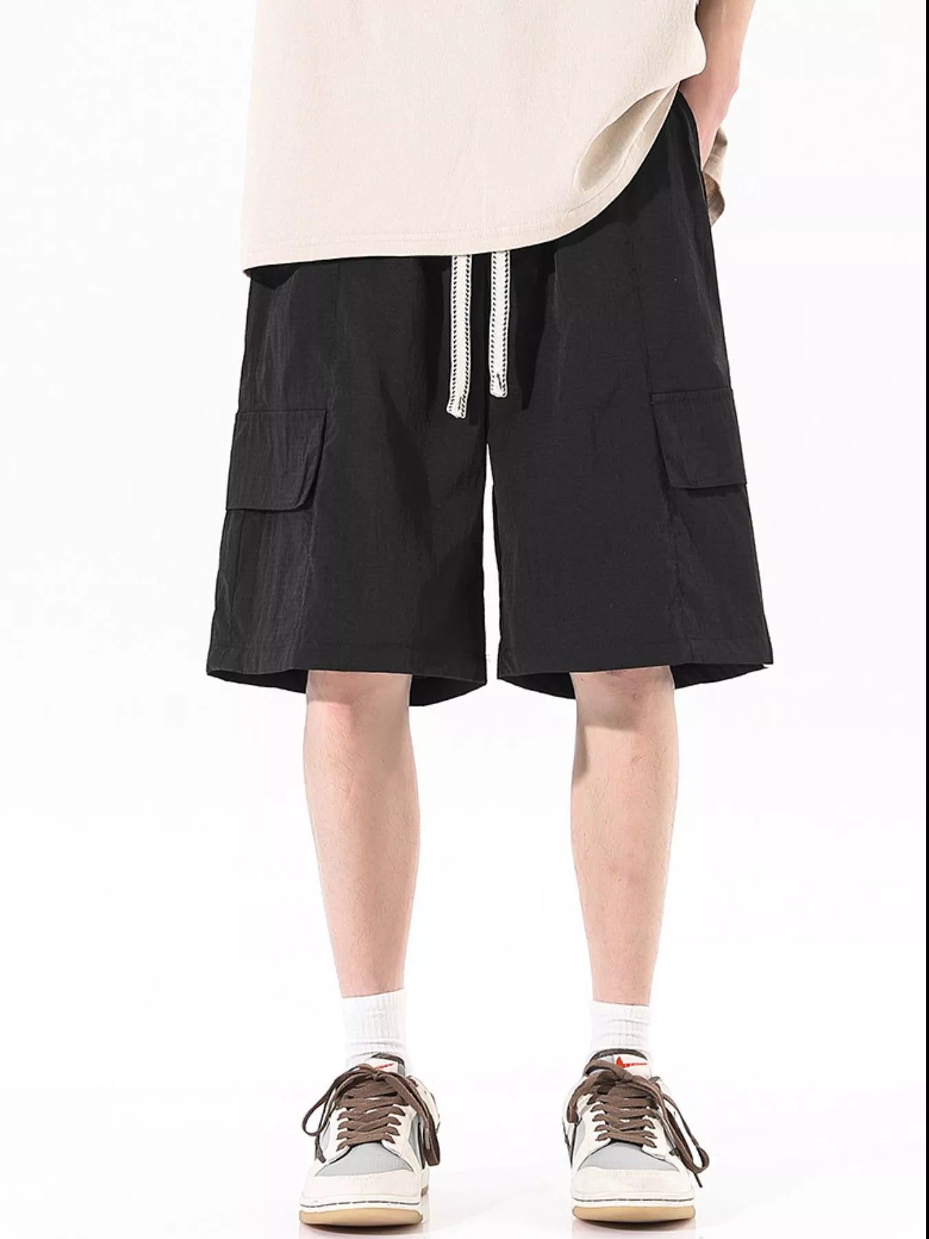 Men's Plus Size Cargo Drawstring Shorts - Farnelli