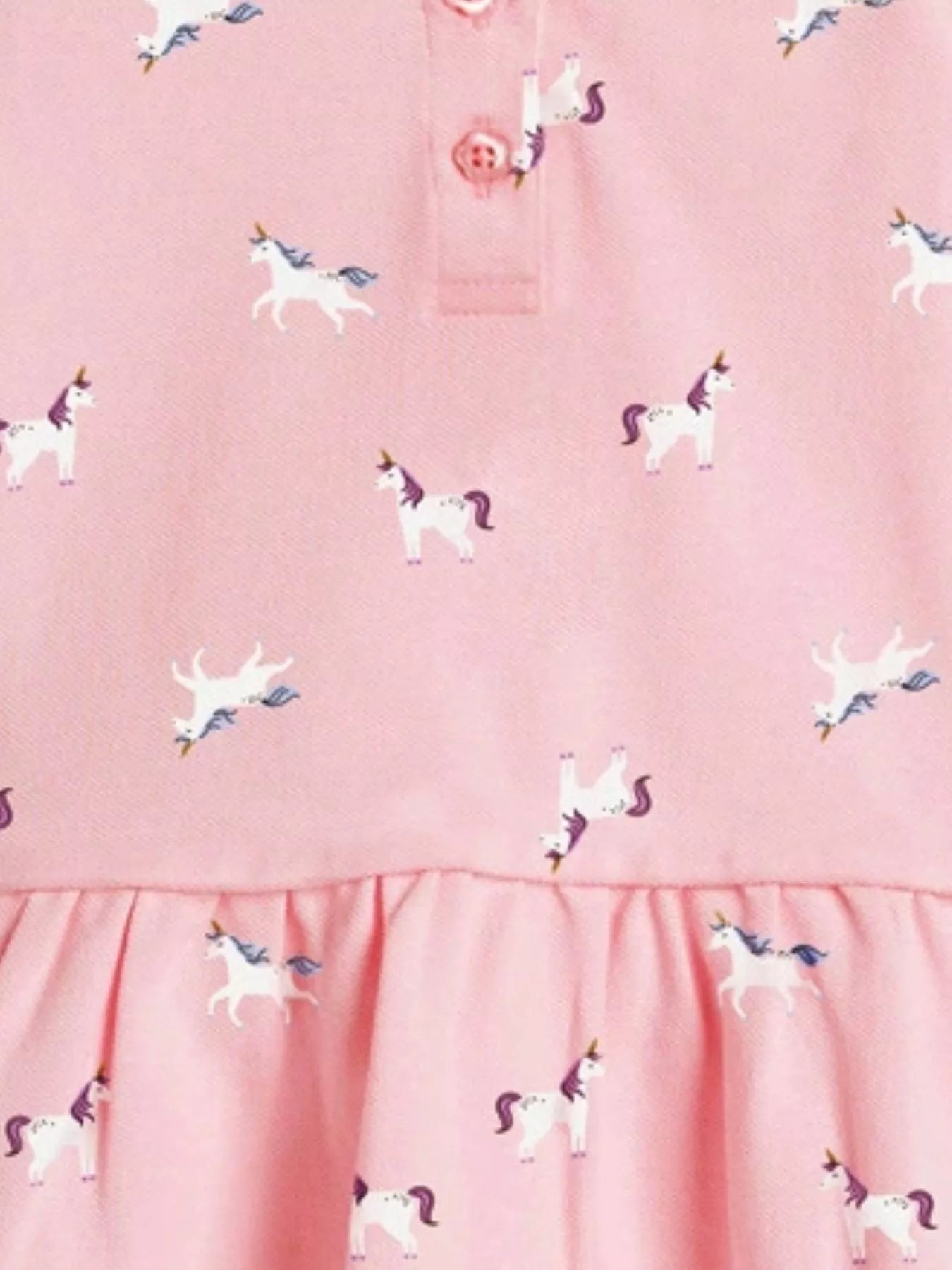 Children's Button Detail Short Sleeve Dress - Farnelli