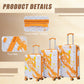 HouseOfZazla 3-piece orange hard case luggage set with spinner wheels