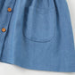 Children's Daisy Embroidered Denim Button-Down Dress - Farnelli