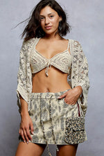 POL Crochet Knit Lightweight Cardigan - Farnelli