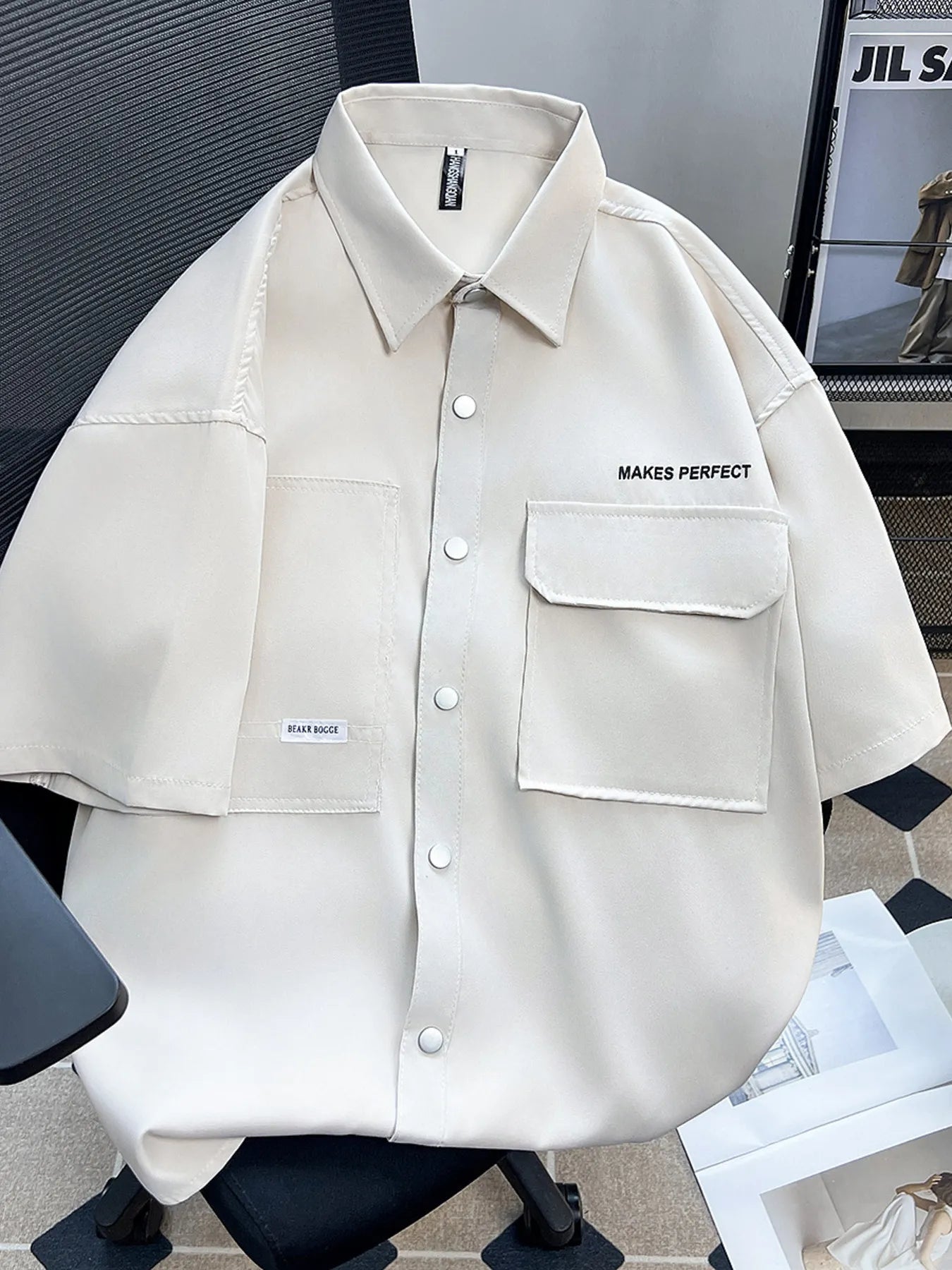 Men's Plus Size Button Up Short Sleeve Shirt - Farnelli
