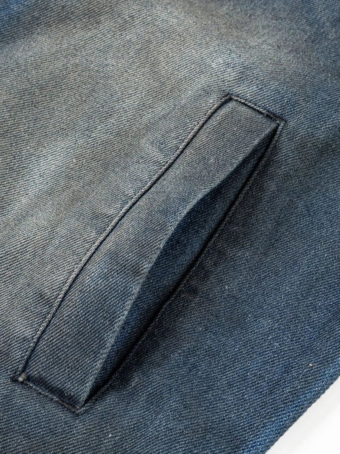 Men's Washed Denim Bomber Jacket - Farnelli