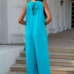 Double Take Full Size Tie Back Cutout Sleeveless Jumpsuit - Farnelli