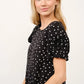 And The Why Embellished Sleeve Polka Dots Shift Dress - Farnelli