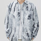 Men's Plus Size Tie-Dye Button Up Long Sleeve Shirt - Farnelli