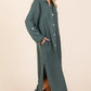 Mittoshop Airflow V-Neck Long Sleeve Button Down Maxi Dress - Farnelli