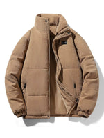 Men's Plus Size Corduroy Padded Winter Coat - Farnelli