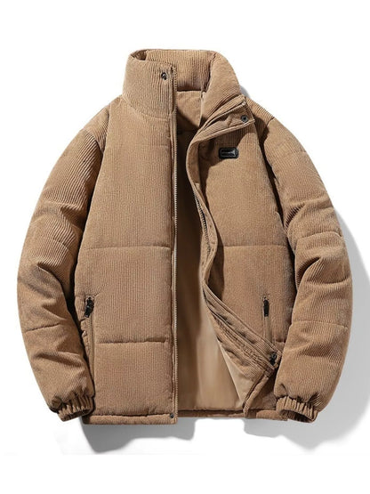 Men's Plus Size Corduroy Padded Winter Coat - Farnelli