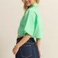 HYFVE Front Pockets Poplin Collared Neck Crop Shirt - Farnelli