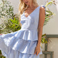 Jade By Jane Full Size Gingham Tiered Mini Dress Plus Size - Farnelli