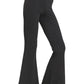 Zenana Raw Edge Hem Flare Yoga Pants - Farnelli