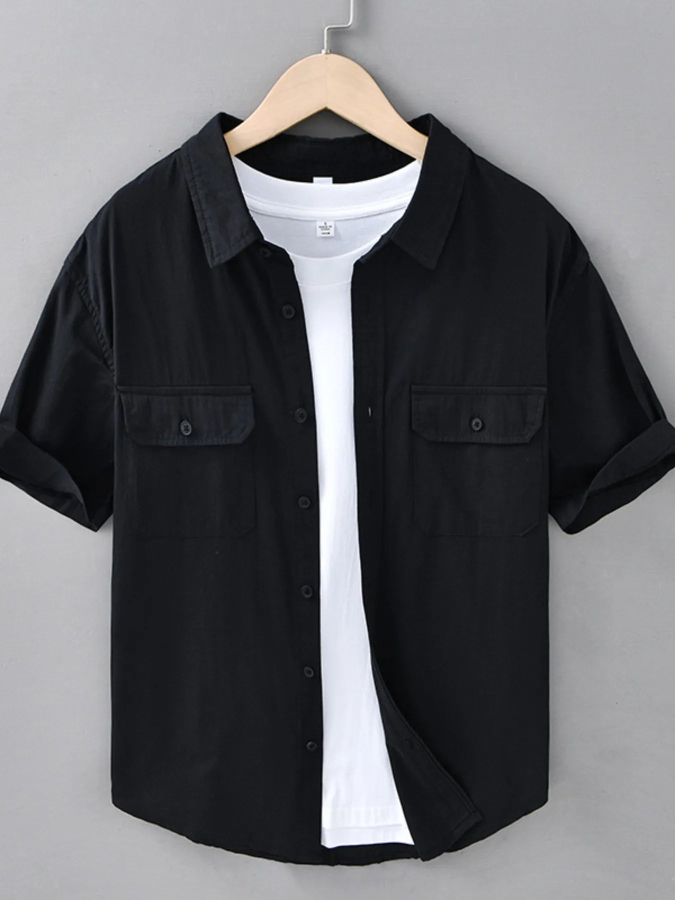 Men's Plus Size Button Up Short Sleeve Shirt - Farnelli