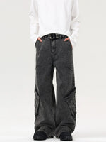 Men's Wide Leg Cargo Jeans - Farnelli