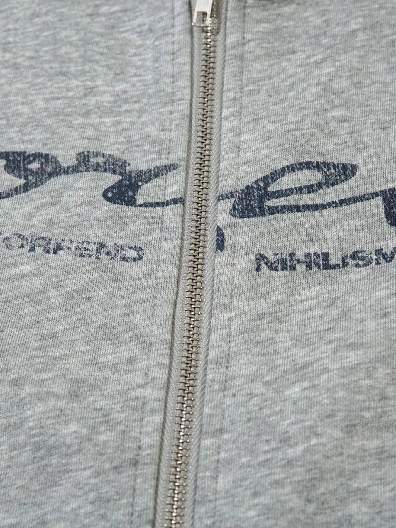 Men's Color Block Letter Graphic Zip-Up Hoodie - Farnelli