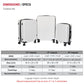 HouseOfZazla lightweight 3-piece hard shell luggage set with spinner wheels in multiple colors