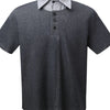 Men's Button Detail Short Sleeve Polo - Dark Gray