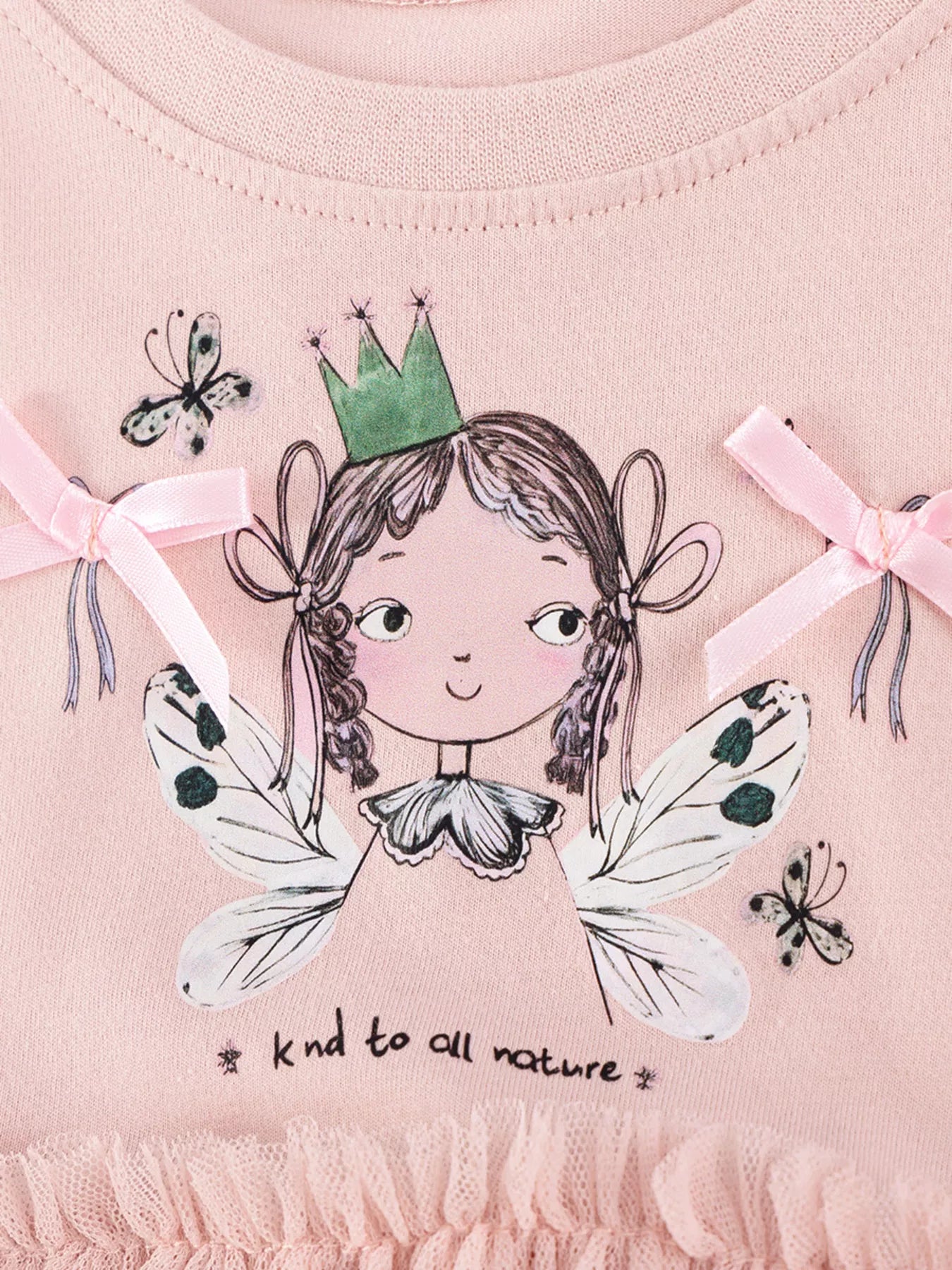 Children's Short Sleeve Tulle Layered Dress - Farnelli