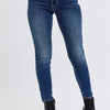 Judy Blue Full Size Run Mid-Rise Waist Skinny Jeans with Thermal Lining - Dark