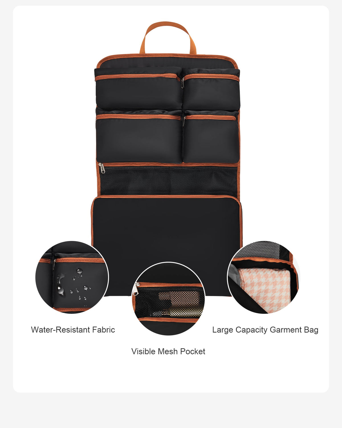 HouseOfZazla 5-piece polypropylene hardside luggage set with spinner wheels