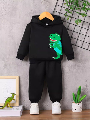 Children's Dinosaur Graphic Hoodie & Pants Set - Farnelli