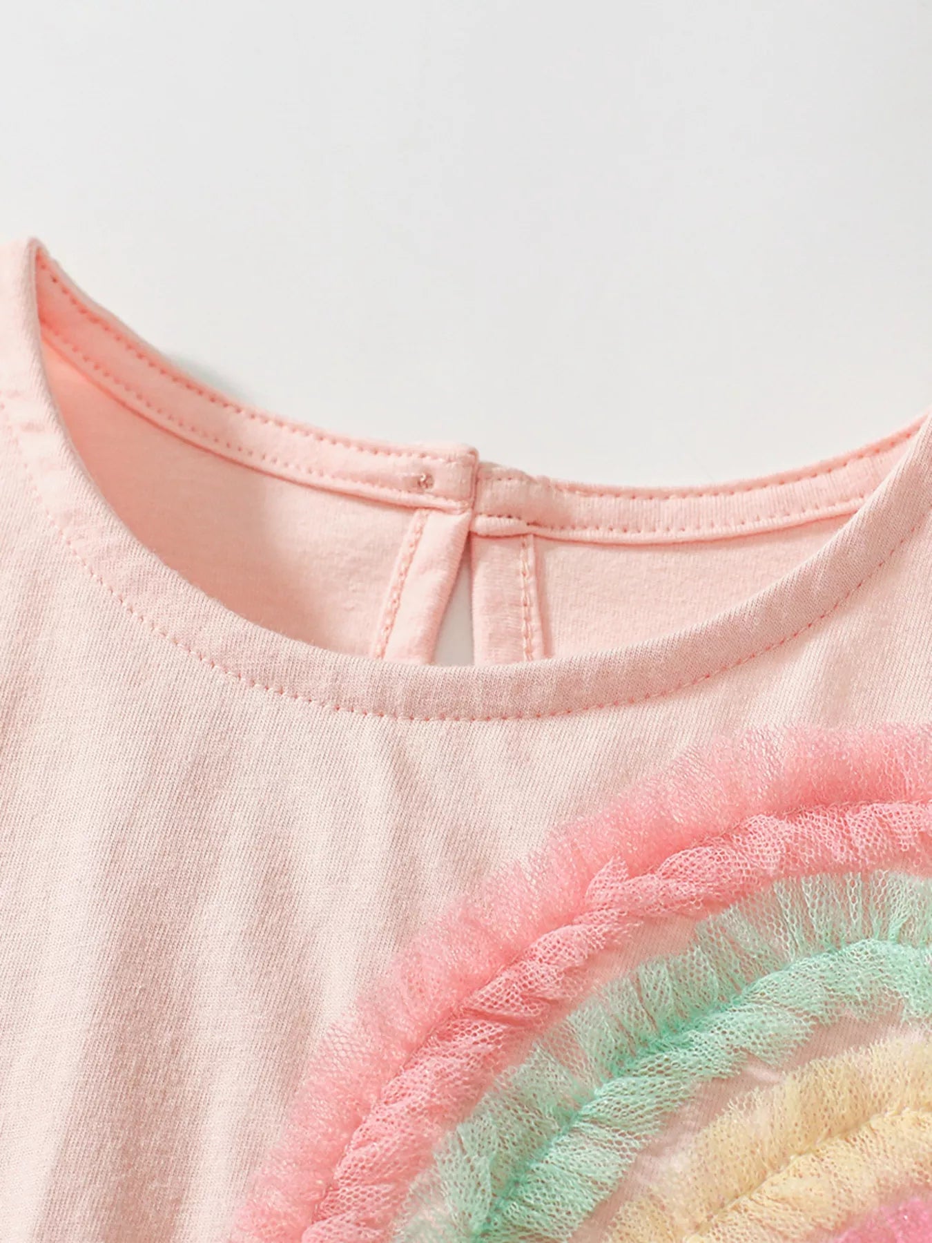 Children's Rainbow Applique Tulle Dress - Farnelli