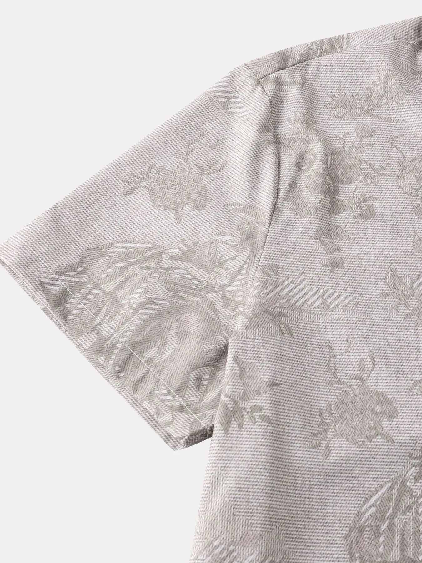 Men's Vintage Print Short Sleeve Casual Shirt - Farnelli