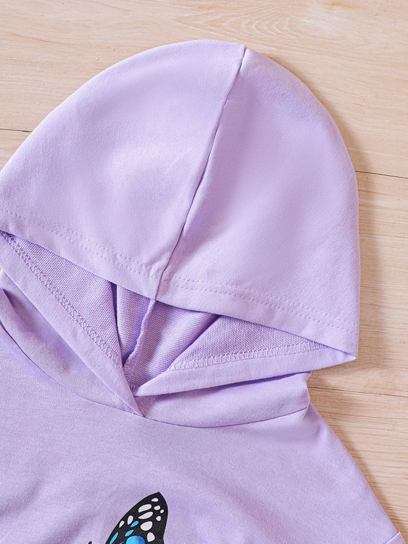 Childrens's Butterfly Print Hoodie & Pants Set - Farnelli