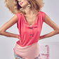 BiBi Color Block Contrast Stitching Buttoned Henley Top - Farnelli