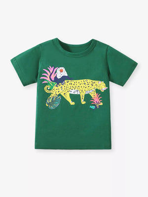 Children's Animal Graphic Short Sleeve T-Shirt - Farnelli