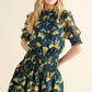 And The Why Floral Print Smocked Waist Mini Dress - Farnelli