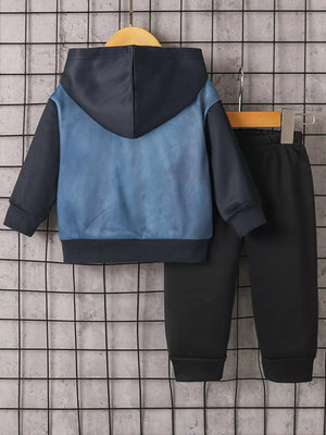 Children's Button Up Hooded Jacket & Pants Set - Farnelli