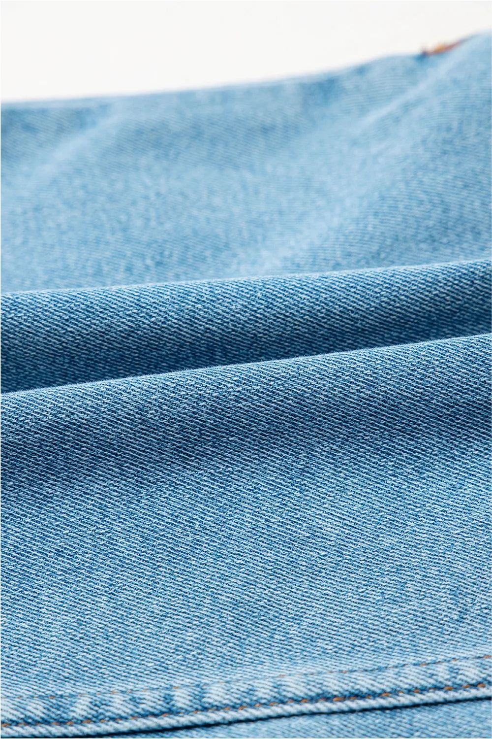 Acid Wash Bowknot Details High Waist Denim Skirt - Farnelli