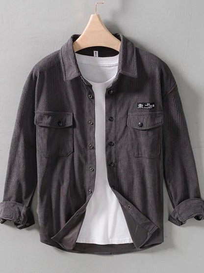 Men's Button Up Long Sleeve Shirt - Farnelli