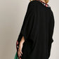 Umgee Embroidery Open Front Kimono with Pleated Shoulder Detail - Farnelli